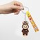 Labubu 3D Cartoon Keychain with Soft PVC Pendant and Silicone Strap &ndash; Cute Bag Charm &amp; Key Holder(Brown)
