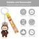 Labubu 3D Cartoon Keychain with Soft PVC Pendant and Silicone Strap &ndash; Cute Bag Charm &amp; Key Holder(Brown)
