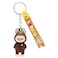 Labubu 3D Cartoon Keychain with Soft PVC Pendant and Silicone Strap &ndash; Cute Bag Charm &amp; Key Holder(Brown)
