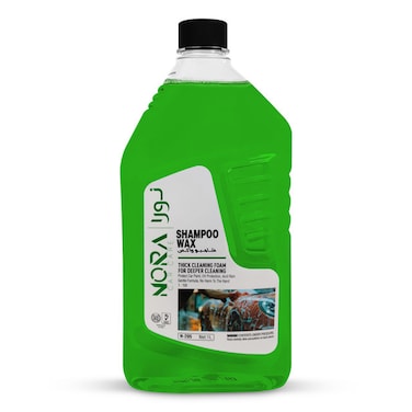 شامبو وشمع نورا ١ لتر - تركيبة عالية الرغوة، ينظف ويحمي، غسيل سيارات بدون خدوش، حماية من الأشعة فوق البنفسجية، لمعان يدوم طويلاً