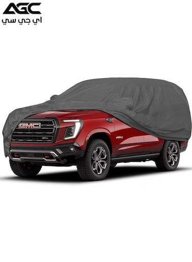 غطاء سيارة AGC لسيارة GMC Yukon XL - حماية من جميع الأحوال الجوية، مقاوم للماء والغبار والثلج وأشعة الشمس والخدش، خياطة ثلاثية، قابل للغسل في الغسالة مع دعم مرن للزوايا