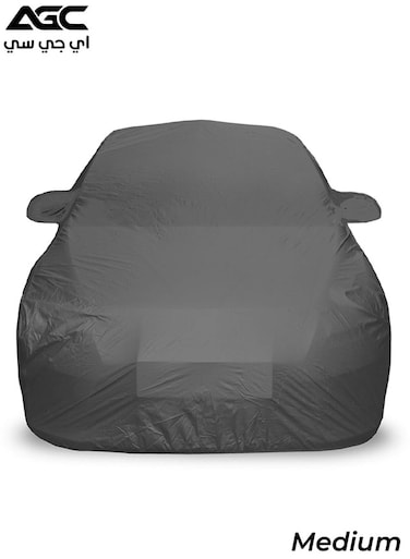 غطاء سيارة AGC متوسط ​​الحجم - حماية من جميع الأحوال الجوية، مقاوم للماء والغبار والثلج وأشعة الشمس والخدش، مخيط ثلاث مرات، قابل للغسل في الغسالة مع دعم مرن للزوايا