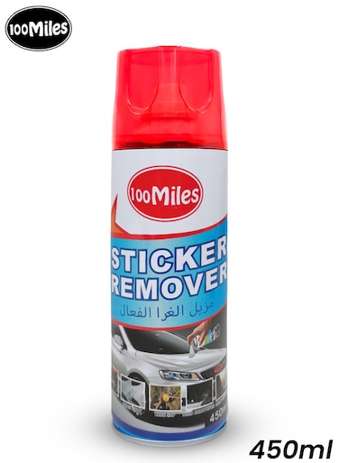 بخاخ مزيل ملصقات ١٠٠ ميلز ٤٥٠ مل - منظف للصمغ واللواصق والسيارات والمنازل والأسطح