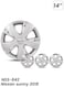 Nissan Sunny 2018 NSS-842 14-inch hubcaps set of 4 with secure fit and durable fiber material