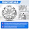 16" Silver Wheel Cover Set for Toyota Hilux 2018-2022, Model HX-1601, Durable Fiber Caps Covers Pack