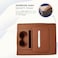 Car Armrest Cushion with Cup Holder and Tissue Slot, PU Leather, Universal Fit, 36&times;28 cm Brown