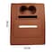 Car Armrest Cushion with Cup Holder and Tissue Slot, PU Leather, Universal Fit, 36&times;28 cm Brown