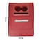 Car Armrest Cushion with Cup Holder and Tissue Slot, PU Leather, Universal Fit, 36&times;28 cm Red