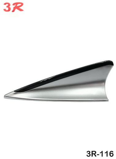 Shark Fin Antenna Cover Black 3R-116  for Car Roof Replacement with Stable Signal and Simple Fit Silver