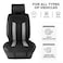 غطاء وسادة مقعد السيارة من موب، مزود بدعامة وسهل التركيب للسيارات والشاحنات - موديل CU115، أسود ورمادي