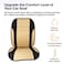 MOB Car Seat Cushion CU116 for Cars Trucks Semis with Support, Ventilation, and Easy Installation Black And Beige