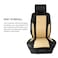 MOB Car Seat Cushion CU116 for Cars Trucks Semis with Support, Ventilation, and Easy Installation Black And Beige