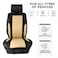 MOB Car Seat Cushion CU116 for Cars Trucks Semis with Support, Ventilation, and Easy Installation Black And Beige