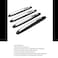 MOB Car Door Edge Guard Protector 4PCS Anti Scratch Trim Strip Set Black Silver Model M2164