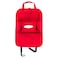 Car Seat Back Organizer with Tissue Box Holder, Bottle Pockets, Tablet Storage, Universal Fit Red