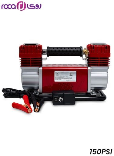 Roca Heavy Duty 12V Air Compressor 150 PSI 300L Min Portable Tire Inflator with Bag Carry Hose Kit