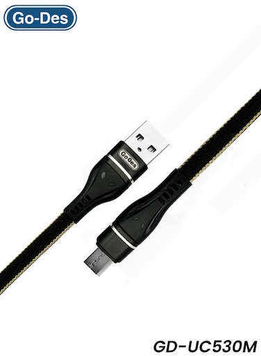 Go-Des GD-UC530M USB to Micro USB Data Cable 2M 2.4A Fast Charging Aluminum Shell