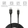 كابل شحن ونقل بيانات مضفر من بيلك، من نوع USB-A إلى Micro USB، طراز BL-S21، آمن ومتين، باللون الأسود، يدعم الشحن السريع.