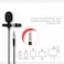 JH-043 Lavalier Microphone 3.5mm Plug and Play Clip On Mic for Phone Tablet Laptop PCRecording Audio