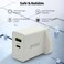 شاحن حائط BWOO BO-CDA89 بقوة 30 واط بمنفذين (USB-C و USB-A) يدعم الشحن السريع، مزود بقابس بريطاني، لون أبيض، مع ميزات أمان.