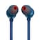 سماعات أذن JBL Tune 310C بمنفذ USB-C عالية الدقة مع صوت جهير نقي وميكروفون بثلاثة أزرار، لون أزرق.