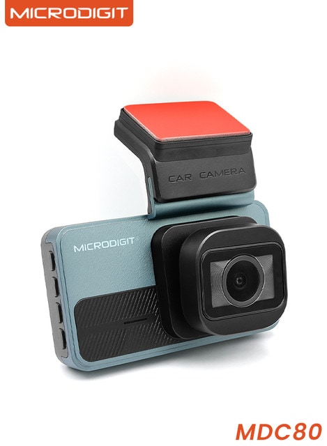Buy Microdigit MDC80 2K Dual Dash Cam with 3in IPS, WiFi, Night Vision ...