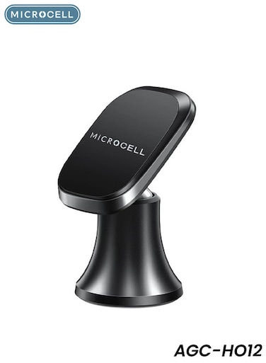 حامل هاتف السيارة المغناطيسي MICROCELL AGC-HO12 بقبضة قوية وقابل للدوران 360 درجة، مناسب للاستخدام في السيارة.