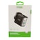 شاحن سريع IMEE IM-HC145 بقدرة 45 واط بتقنية GaN مع منفذ USB-C PD ومنفذ USB-A QC لأجهزة الكمبيوتر المحمولة والهواتف والأجهزة اللوحية، قابس بريطاني، لون أسود، 45 واط.