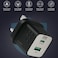 شاحن سريع IMEE Plus IM-HC125CL بقدرة 25 واط بتقنية GaN مع محول ثنائي المنافذ يدعم تقنيتي PD25W و QC3.0 وكابل شحن.