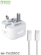 محول الشحن السريع IMEE IM-TA120CC USB-C بقدرة 20 واط مع كابل PD بقدرة 60 واط للهواتف والأجهزة اللوحية وأجهزة الكمبيوتر المحمولة (USB-C PD)