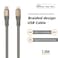 كابل شحن سريع IMEE Plus IM-DC105 بقدرة 35 واط من نوع USB-C إلى Lightning، مصنوع من النايلون المضفر، بطول 1.2 متر، لأجهزة iPhone.