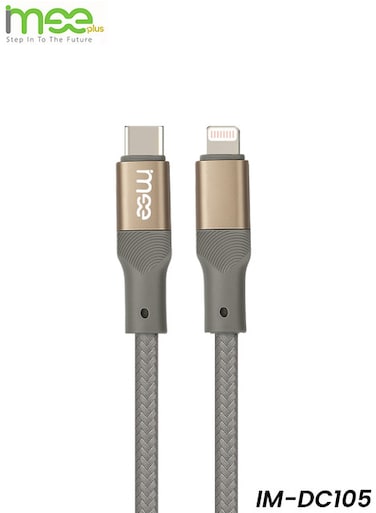كابل شحن سريع IMEE Plus IM-DC105 بقدرة 35 واط من نوع USB-C إلى Lightning، مصنوع من النايلون المضفر، بطول 1.2 متر، لأجهزة iPhone.
