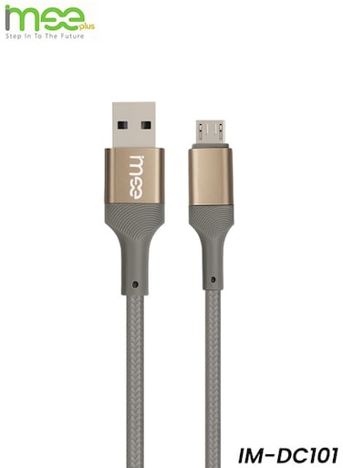 كابل IMEE PLUS IM-DC101 USB إلى Micro USB بطول 1.2 متر، يدعم الشحن السريع ونقل البيانات، تصميم مضفر مقاوم للتشابك، لون أسود.