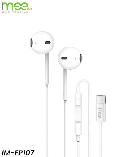 سماعات أذن سلكية من نوع Type-C من IMEE Plus طراز IM-EP107 مع ميكروفون، تحكم في مستوى الصوت، صوت عالي الدقة، سهلة التوصيل والتشغيل.