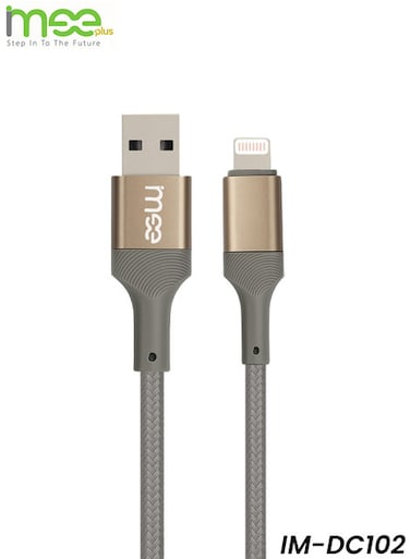 كابل بيانات IMEE Plus IM-DC102 من نوع Lightning إلى USB بطول 1.2 متر، يدعم الشحن السريع 3 أمبير، بتصميم مضفر.