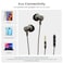 سماعات أذن ستيريو سلكية من IMEE Plus طراز IM-EP111 بموصل 3.5 ملم مع ميكروفون وتحكم في مستوى الصوت وسماعات أذن معدنية.