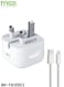 شاحن سريع IMEE PLUS IM-TA120CL بقدرة 20 واط بمنفذ USB-C واحد ومزود بتقنية توصيل الطاقة (PD) وحماية متعددة للسلامة.