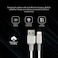 كابل Sopy SP-308 من نوع USB-A إلى Lightning، شحن سريع ومزامنة بيانات، متين ومقاوم للتشابك، لون أبيض، طول 1 متر.
