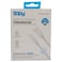 كابل Sopy SP-308 من نوع USB-A إلى Lightning، شحن سريع ومزامنة بيانات، متين ومقاوم للتشابك، لون أبيض، طول 1 متر.