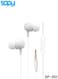 سماعات أذن سلكية Sopy SP-301 بمنفذ 3.5 ملم، صوت ستيريو عالي الدقة، تصميم شبه داخل الأذن، مزودة بميكروفون للهواتف والأجهزة اللوحية وأجهزة الكمبيوتر المحمولة.