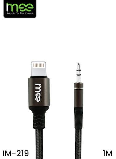 IMEE IM-219 Lightning to 3.5mm AUX Audio Cable 1M Nylon Braided for iPhone iPad iPod