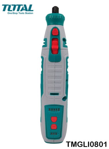 جهاز جلي صغير من توتال يعمل ببطارية ليثيوم أيون 8 فولت، مزود بمنفذ شحن من النوع C ومجموعة ملحقات مكونة من 67 قطعة (TMGLI0801).