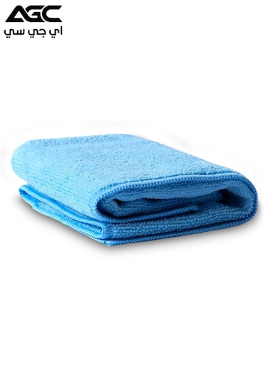 منشفة تنظيف من الألياف الدقيقة من AGC، لون أزرق، عالية الامتصاص، خالية من الوبر، لا تسبب الخدوش، قابلة للغسل في الغسالة.