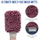 Microfiber Chenille Car Wash Mitt Double Sided Scratch Free Wash Glove with Elastic Cuff Purple