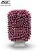 Microfiber Chenille Car Wash Mitt Double Sided Scratch Free Wash Glove with Elastic Cuff Purple