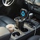 Car Cup Holder Ashtray with LED Light Smokeless Lid Portable Auto Cigarette Trash Can Black