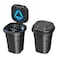 Car Cup Holder Ashtray with LED Light Smokeless Lid Portable Auto Cigarette Trash Can Black