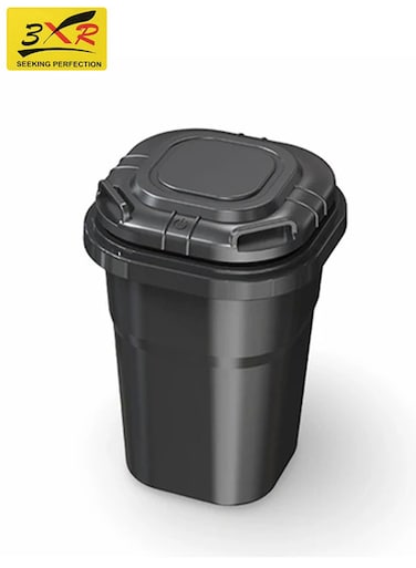 Car Cup Holder Ashtray with LED Light Smokeless Lid Portable Auto Cigarette Trash Can Black