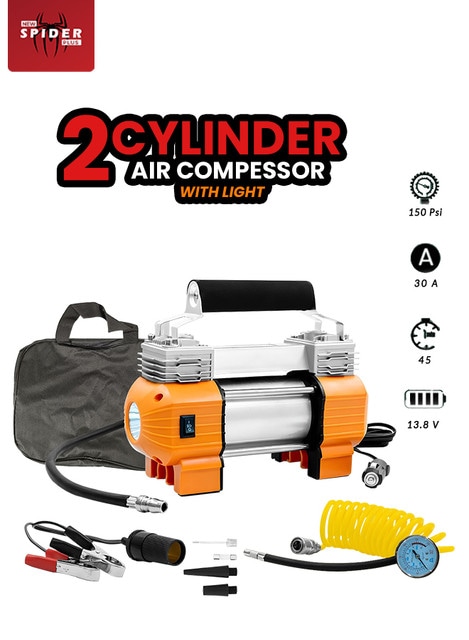 Spider Machine Compressor Buy SPIDER 12V Dual Cylinder Air Compressor 150 PSI Portable Tire ...