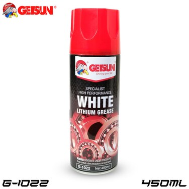 شحم الليثيوم الأبيض GETSUN G-1022، بخاخ تشحيم عالي التحمل للأجزاء المعدنية، 450 مل